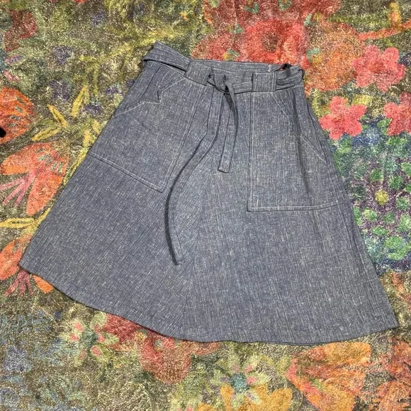 True Vintage 70s Wrap Skirt, S, Pockets! - Picture 3 of 11
